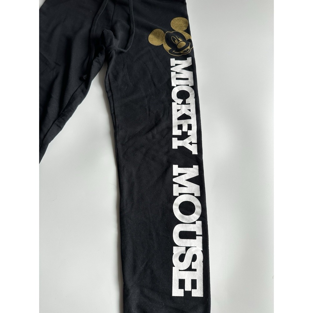 Junior DisneyMinnie Mouse Sweatpants Joggers Black And Gold Mickey M 7/9 - Picture 4 of 8